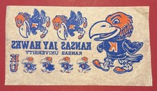 Vintage KU Kansas University Jayhawk Transfer Decal Collectible Early OldRare KS picture
