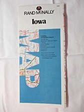 Rand McNally Iowa 1980s Folding Road Map w/ Cities Vintage picture