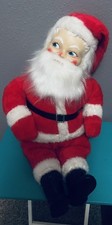 Vtg 1950s 28” Musical Santa Claus Wind Up plays Jingle Bells Japan Style Plush picture