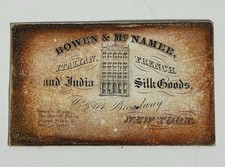 Rare 1850’s Bowen & McNamee Abolitionist Trade Card 112 Broadway NYC AUTHENTIC picture