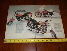 1976 HARLEY DAVIDSON XL-1000 FLH-1200 FXE-1200 ORIGINAL 2 PAGE AD picture