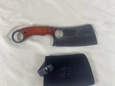 Shinwa Meat Cleaver With Sheath Wood Handle 6 Inch Blade EUC picture
