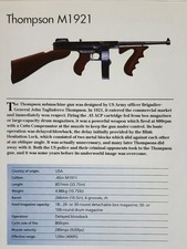 Thompson Gun Picture Info Detail Vintage Original Article Sheet Decor  picture