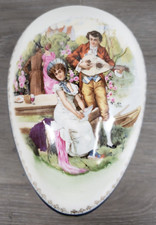 Galluba & Hofmann Porcelain EGG TRINKET BOWL BASE & LID VICTORIAN PRE-1937 picture