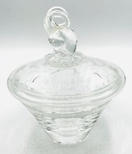 Vintage STEUBEN Glass RAM'S Head Covered Candy Dish Bowl Irene Benton Signed picture