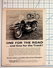 1967 JAWA Motorcycle Ad Velorex Sidecar Eso 500 DT Moto-Cross Vintage Print picture