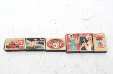 6 Vintage Matchbook Matchbox Advertising - Coca Cola , Pepsi, Dr. Pepper, Moxie picture