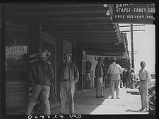 Pascagoula Mississippi 1930s Men Outside Grocery Store Sidewalk Scene picture