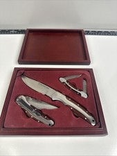 Winchester Limited Edition 2008 Pocket Knife Set Of 3 Unused Etched Nylon sheath picture