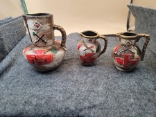 Vintage Thunderbird Native American pitchers  (3) in the set ceramic 1950s picture