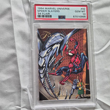 Fleer 1994 Marvel Universe '94 Flair Spider-Man Spider Slayers #92 PSA 10 picture
