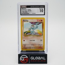 Machop #52 Base Set 4th Print 1999-2000 Pokemon POP 25 CGC 10 picture