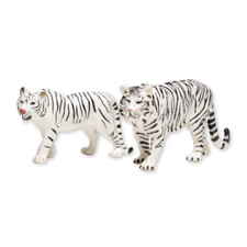 ZAGA Toys White Bengal Tigers, Realistic Animals for hands on play, hand painted picture