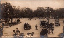 1904 Central Park Entrance NYC Rotograph Postcard Horse Carriages & Autos picture