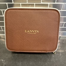 NEW Lanvin Parfums Turkish Airlines Business Class Amenity Bag Brown Tan picture