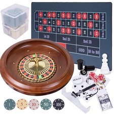 Roulette Wheel Game Set with Large Felt, 16 Inch 47.2 x 23.6 inches picture