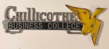 Vintage Chillicothe Business College License Plate Topper Ducks Missouri picture