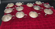 Vintage Wallace Silversmiths Ornate Silver-Plated Punch Cups - Set of 12 picture