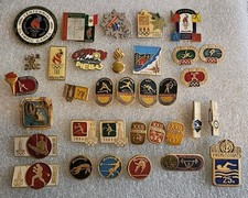 Lot of 33 Moscow 1980 Olympics Lapel Pins Misc Collectable Vintage Olympic Pin picture