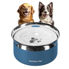 Gardner Pet 1-Gal Stainless Steel No Spill Dog Water Bowl - Blue picture