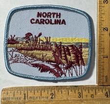 Vintage North Carolina Outer Banks Sea Oats Patch Voyager State Travel Souvenir picture