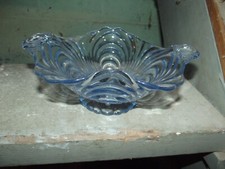 Cambridge Caprice blue elegant glass low footed bon bon picture