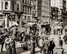 1908 NEW YORK Fifth Avenue and 42nd Street PHOTO  (158-F) picture