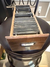 27 Antique Keystone Glass Lantern Slides Americana USA 151-200 w/ Wood Case picture