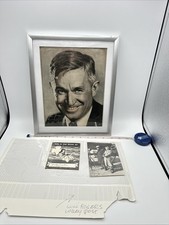 Vintage 1930s Will Rogers Portrait & Wiley Post Photo Ephemera Lot  picture