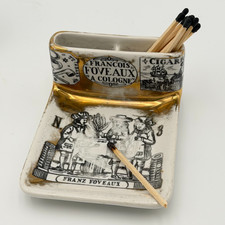 Vintage Piero Fornasetti Milano Rectangular Porcelain Catchall Ashtray Italy picture