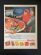 Vintage 1962 Brach's Halloween Candy Advertisemen Pirate Trick or Treat Ad picture