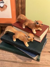 VTG Ceramic Squirrels Wall Climbing MCM Climbers 7-Inch Pair Family Retro Japan  picture