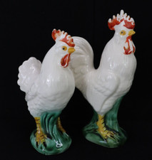 Vintage Lefton Rooster Figurine set of 2 #3072 picture
