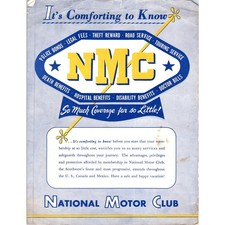Vtg National Motor Club Trip Planning Sheet Advertising AE8 picture