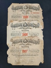 1907-9 antique PHARMACY nyc LUDWIG WATERMÜLDER registered certificates HISTORY picture