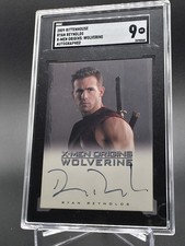 Rittenhouse 2009 X-Men Origins: Wolverine Ryan Reynolds Auto Deadpool SGC 9 picture