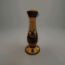 Vintage Delft Blue Holland Handpainted Porcelain Bud Vase With Windmill... picture