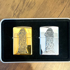 Zippo Barrett Smythe Brass Indian Chief 1996 Lighter Cigar Store 5 Cent Unfired picture