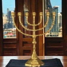 Brass Menorah  7 Seven Menora Jerusalem Temple 9 