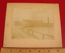 1901 ALBUMEN PHOTOGRAPH S. S. OLIVANT SPINDLEVILLE TEXTILE MILL HOPEDALE MASS  picture