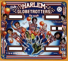 Bally Harlem Globetrotters pinball machine translite replacement picture