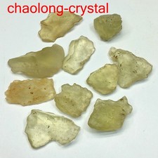213Ct 10PCS Natural Libyan Desert Glassy Tektite Impact Specimen Gold Meteorite picture