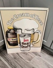 Vintage Piel's Beer Sign Easel back 1971 Bar Piel Bros NY Cream Advertising picture
