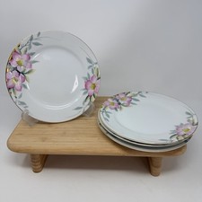 Vintage Noritake Azalea China 19322  7.5” Plates Set 4 Green Stamp Hand Painted picture