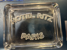 Vintage 1930s Art Deco Glass Ashtray from iconic Hotel Ritz in Paris, France picture