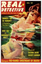 🕵️ Real Detective Magazine Poster - True Crime Thriller - 24x36” - Mid-century picture