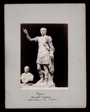 ca. 1850-1890 Antique Albumen Photo Roman Emperor Trajan Museo Nazionale Naples picture
