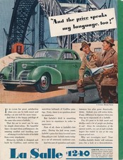 Magazine Ad - 1939 - La Salle Two-Door Coupe picture