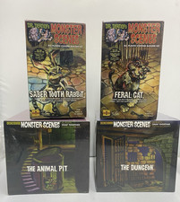 4 Monster Scenes Retro Kits made to go with the orignal 1970s Aurora Sets picture
