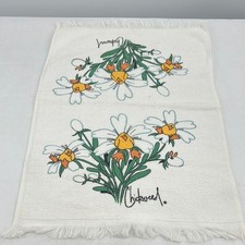 Vintage Artmark Petal Pets Chickweed Kitchen Towel Chick Chicken Flower 80s picture